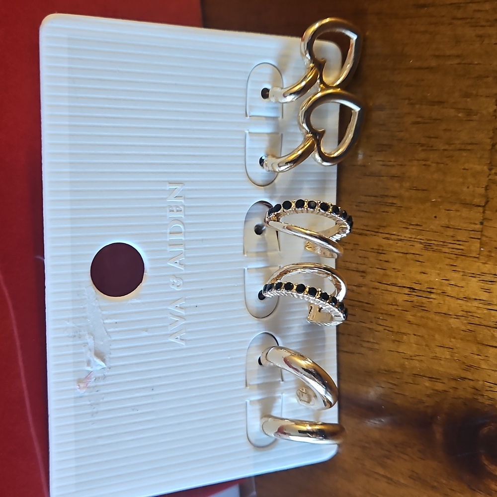 3 For $15 Ava & Aiden Gold Trio Earring Set with Post Backs. Includes GIFT BAG